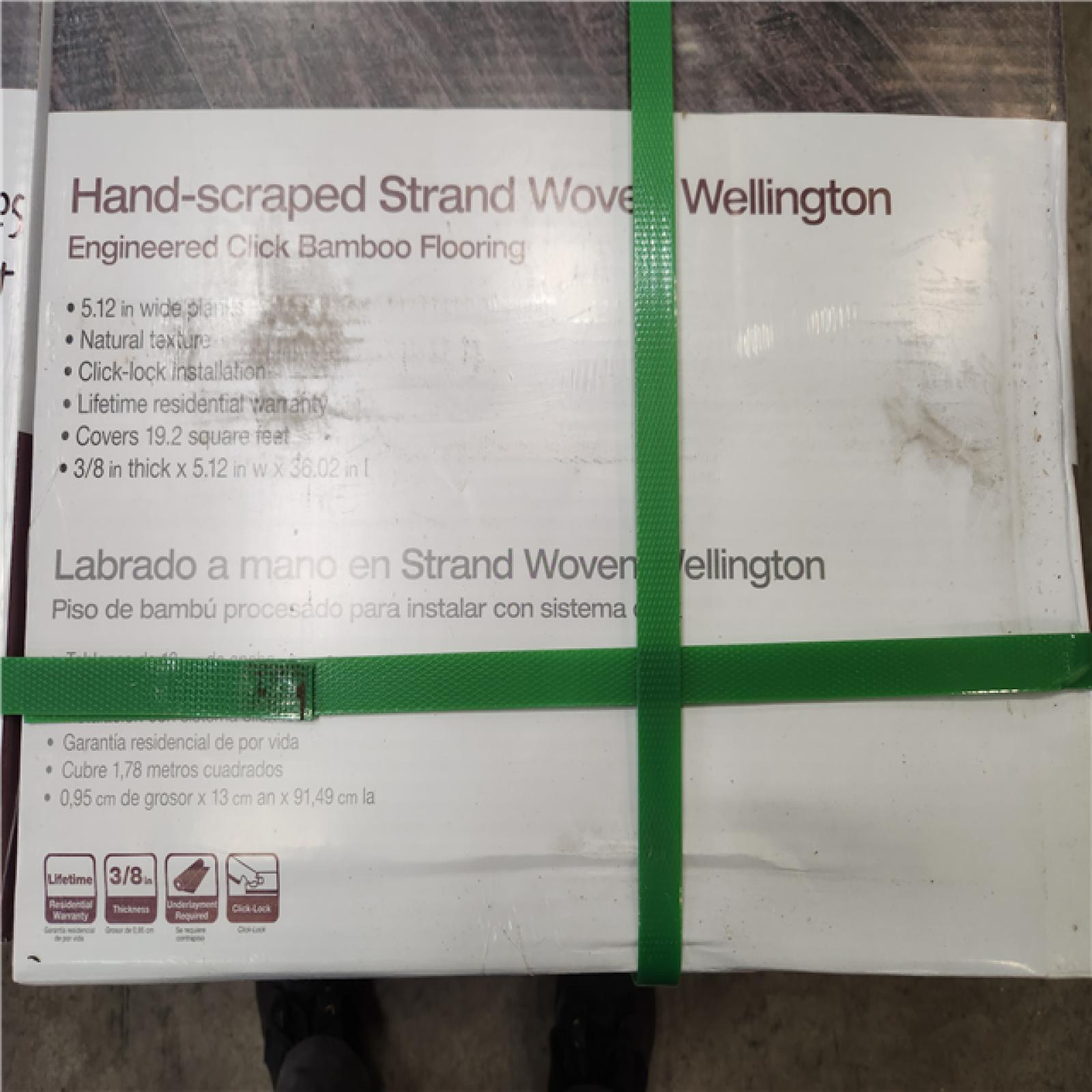 Phoenix Location Home Decorators Collection Wellington 3/8 in. T x 5.1 in. W Hand Scraped Strand Woven Engineered Bamboo Flooring ( 18sqft 345 case)