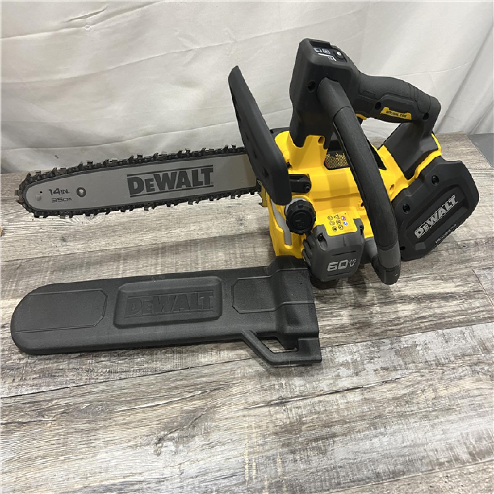 AS-IS DEWALT FLEXVOLT 60V MAX 14 in. Cordless Battery Powered Top Handle ChainSaw (Tool Only)