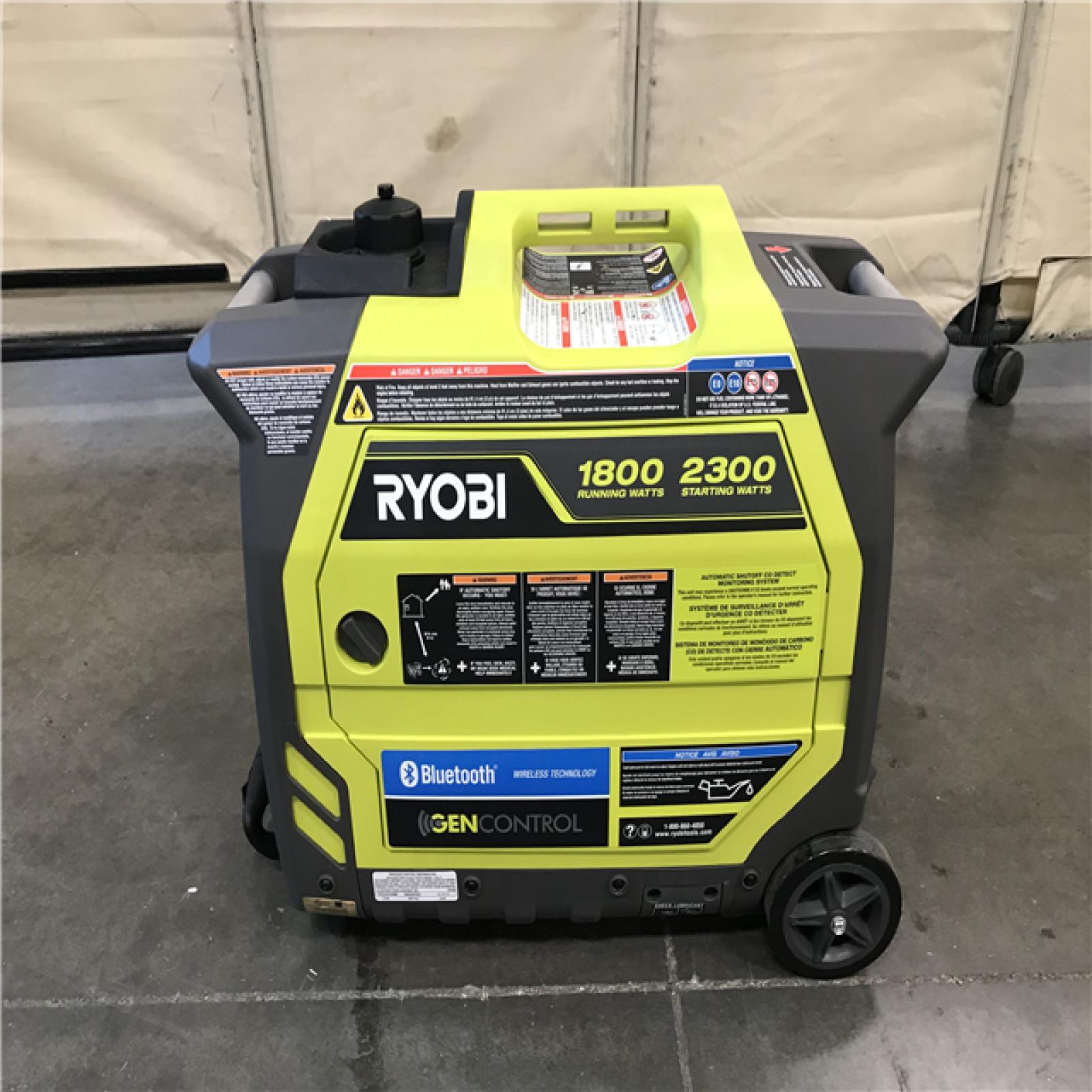 California AS-IS RYOBI 2,300-Watt Recoil Start Bluetooth Super Quiet Gasoline Powered Digital Inverter Generator with CO Shutdown Sensor