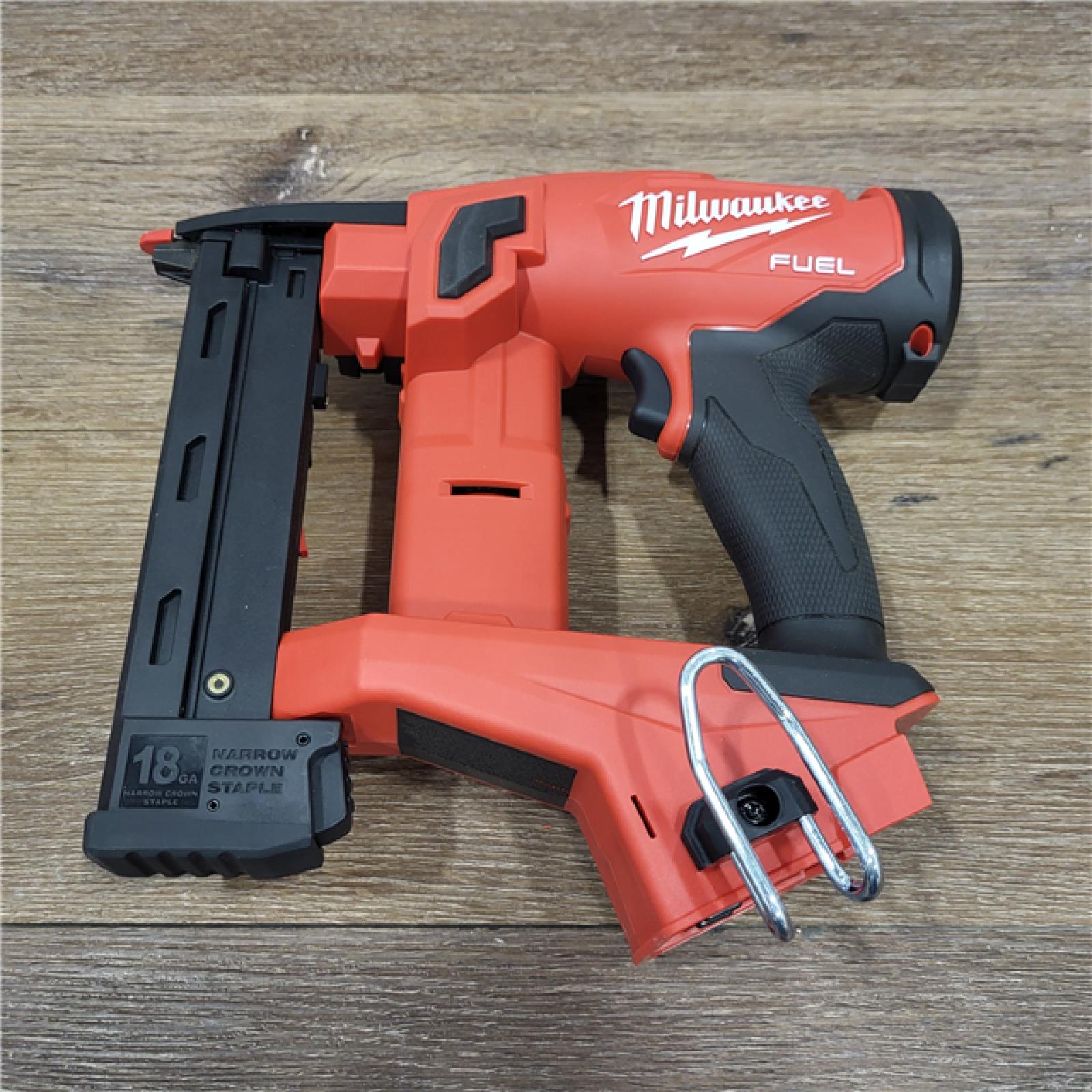 AS-IS M18 FUEL 18-Volt Lithium-Ion Brushless Cordless 18-Gauge 1/4 in. Narrow Crown Stapler (Tool-Only)