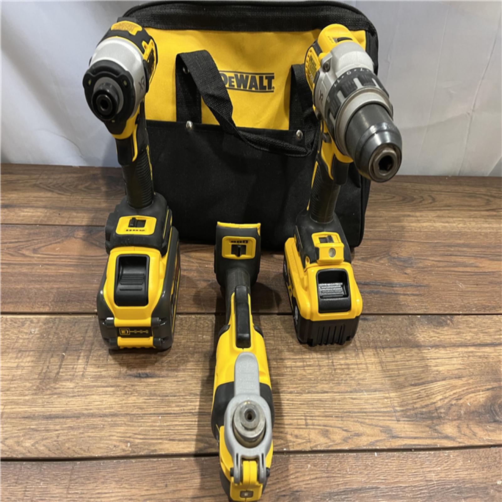 AS IS DEWALT Brushless Hammer Drill/Impact  Oscillating Tool Combo Kit,