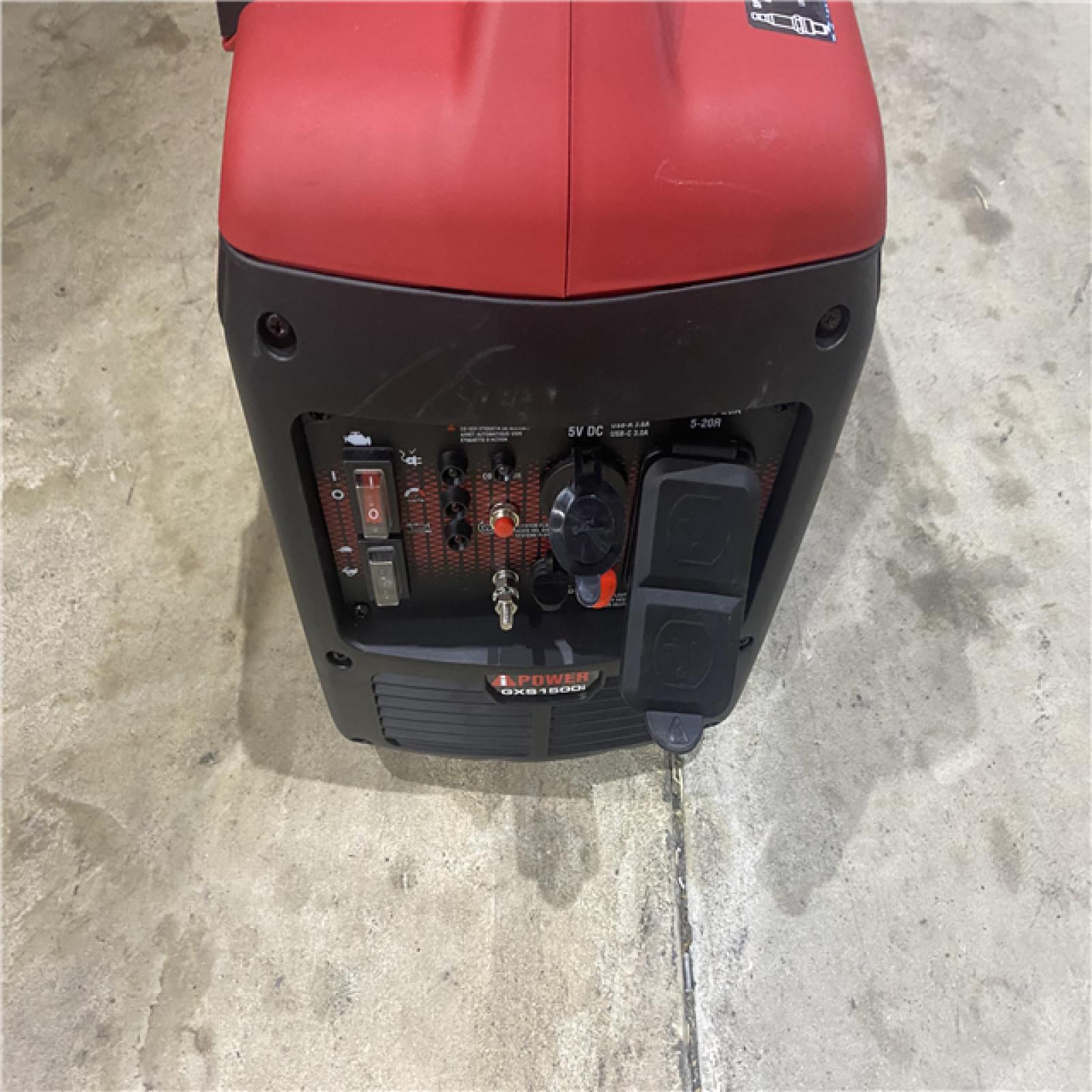 Houston location AS-IS A-iPower 1500-Watt Recoil Start Gasoline Powered Ultra-Light Inverter Generator with 60cc OHV Engine and CO Sensor Shutdown