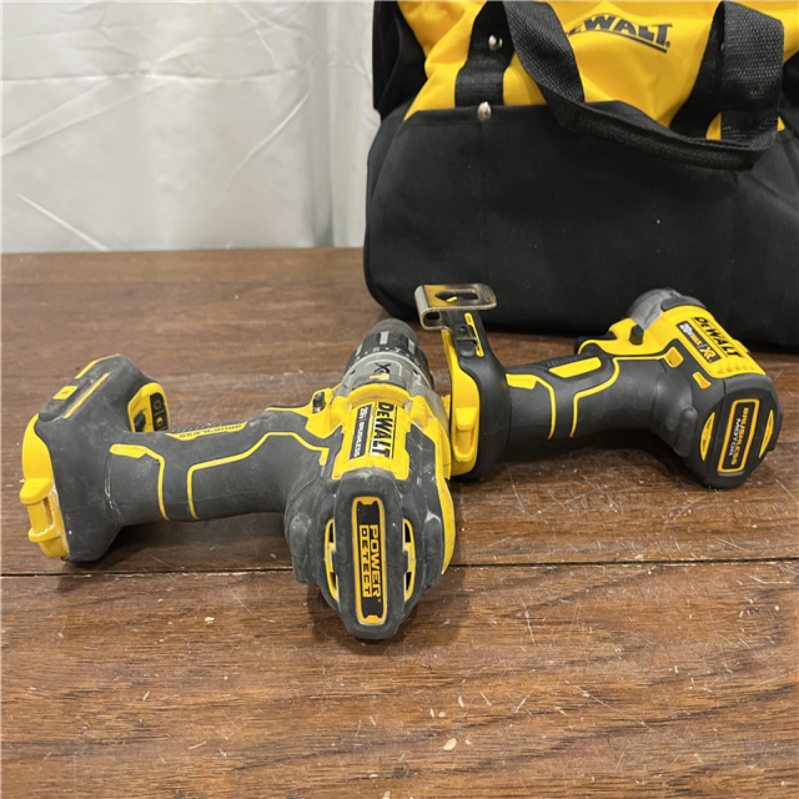 AS-ISDEWALT 20V MAX Cordless Brushless Hammer Drill/Driver 2 Tool Combo Kit with FLEXVOLT ADVANTAGE