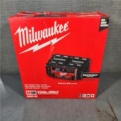 HOUSTON LOCATION - AS-IS Milwaukee 2950-20 18V M18 PACKOUT Lithium-Ion Cordless Radio + Charger (Tool Only)