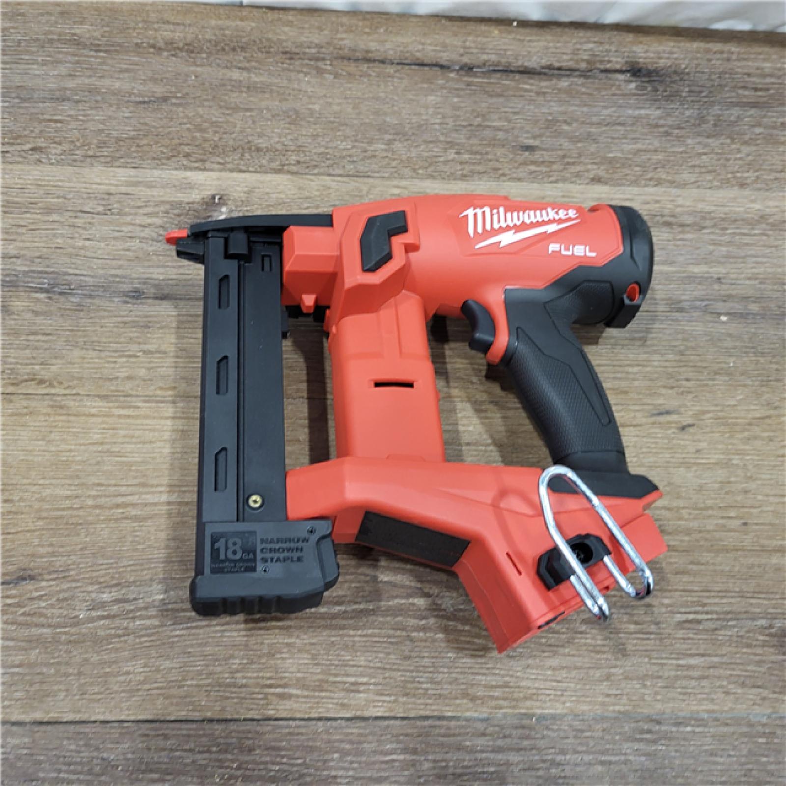 AS-IS M18 FUEL 18-Volt Lithium-Ion Brushless Cordless 18-Gauge 1/4 in. Narrow Crown Stapler (Tool-Only)