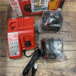 AS-IS Milwaukee M18 18-Volt Lithium-Ion XC Starter Kit with Two 5.0Ah Batteries / Charger (48-59-1852B)