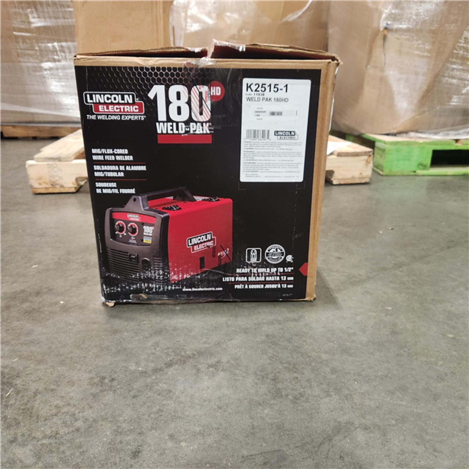 Dallas Location - As-Is Lincoln Electric Welder 180HD Weld-Pak K2515-1