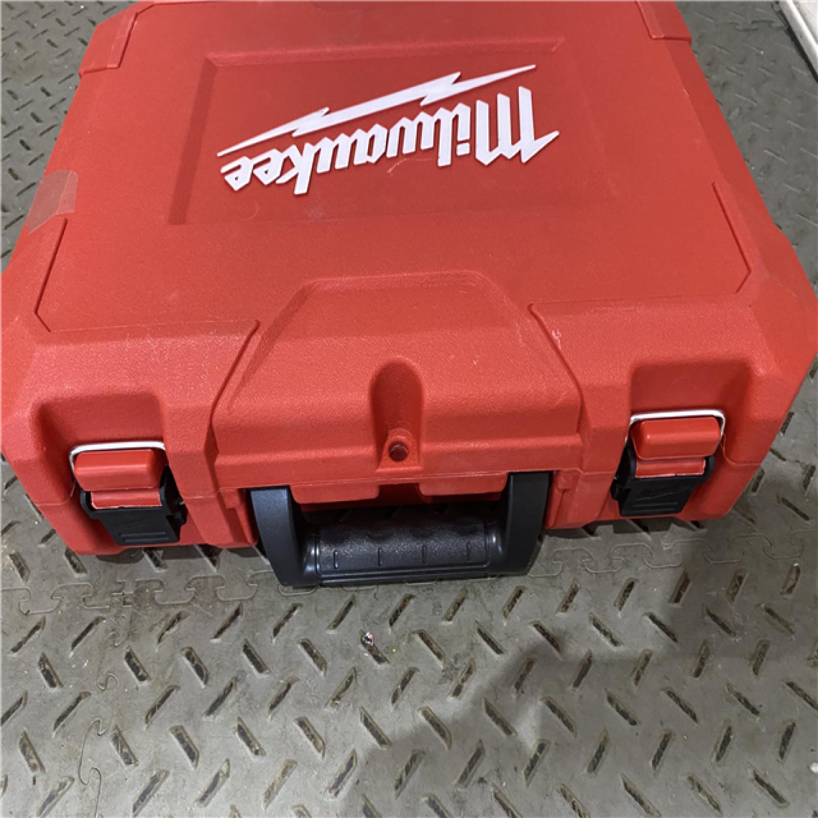 Houston location AS-IS Milwaukee M12 12V Plastic Pipe Shear Kit 2470-21 with 1.5Ah Battery  Charger  & Tool Case