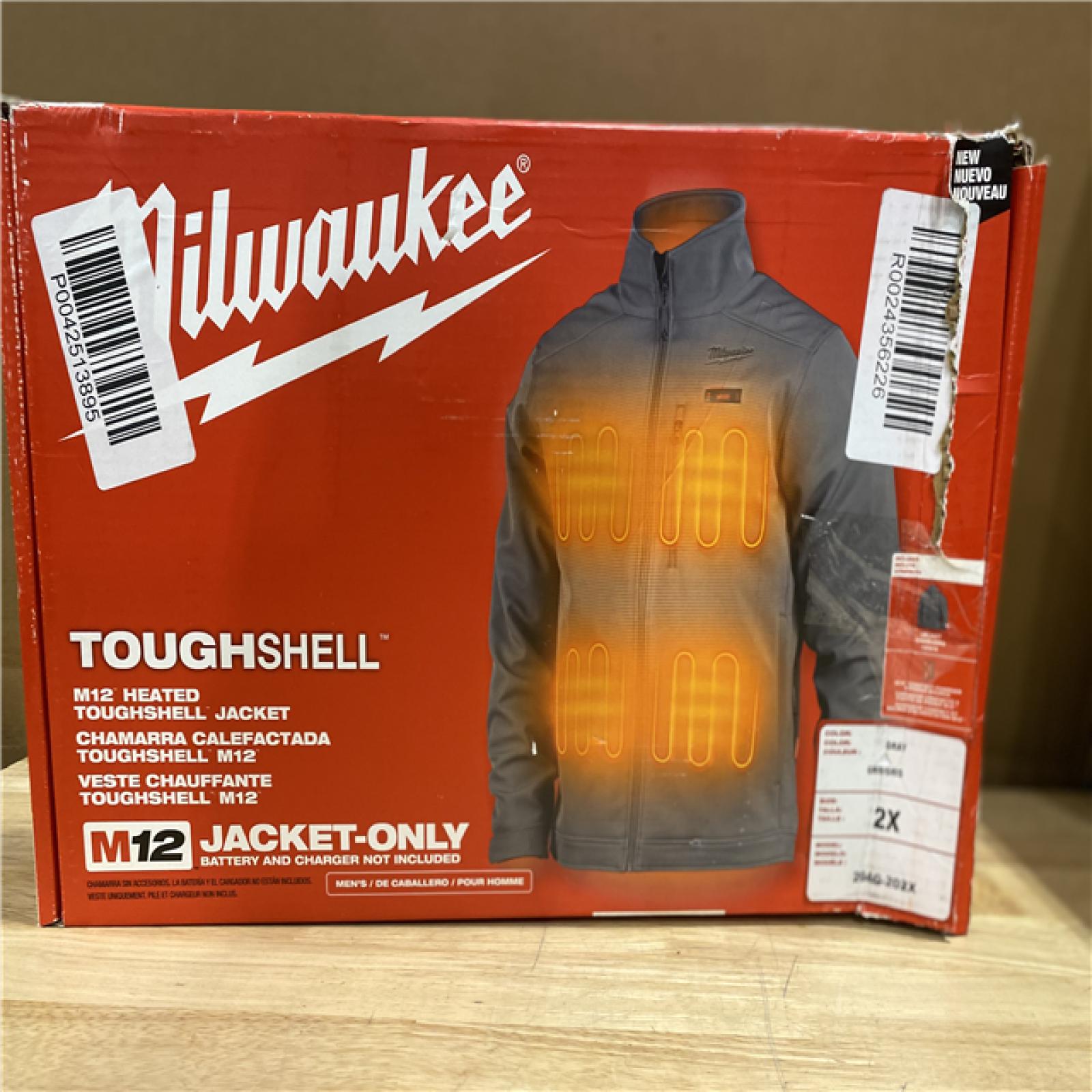 NEW! - MILWAUKEE M12 GRAY HEAT JACKET - (2 XL)