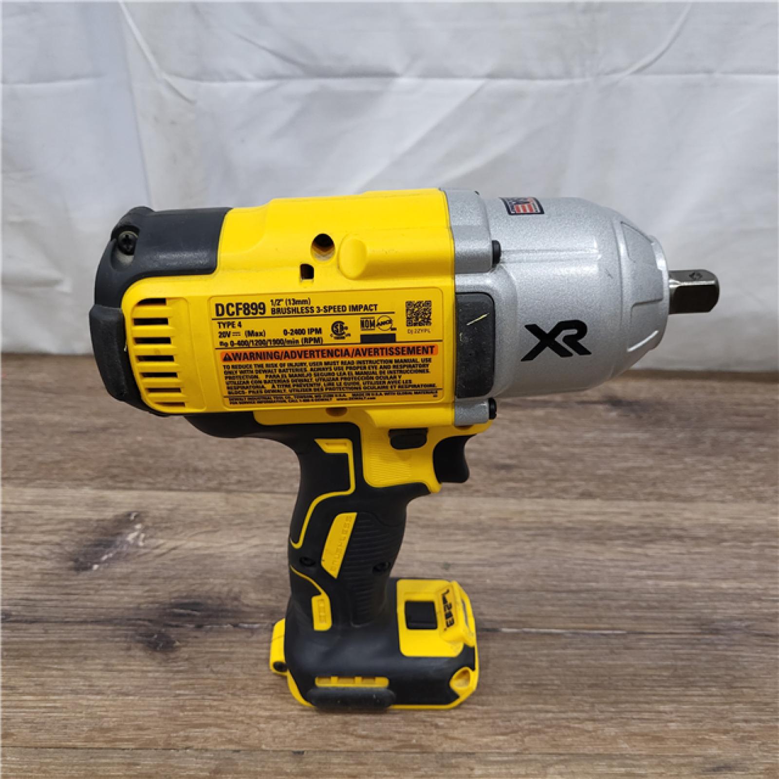 AS-IS DEWALT 20V MAX* XR 1/2  High Torque Impact Wrench with Hog Ring Anvil