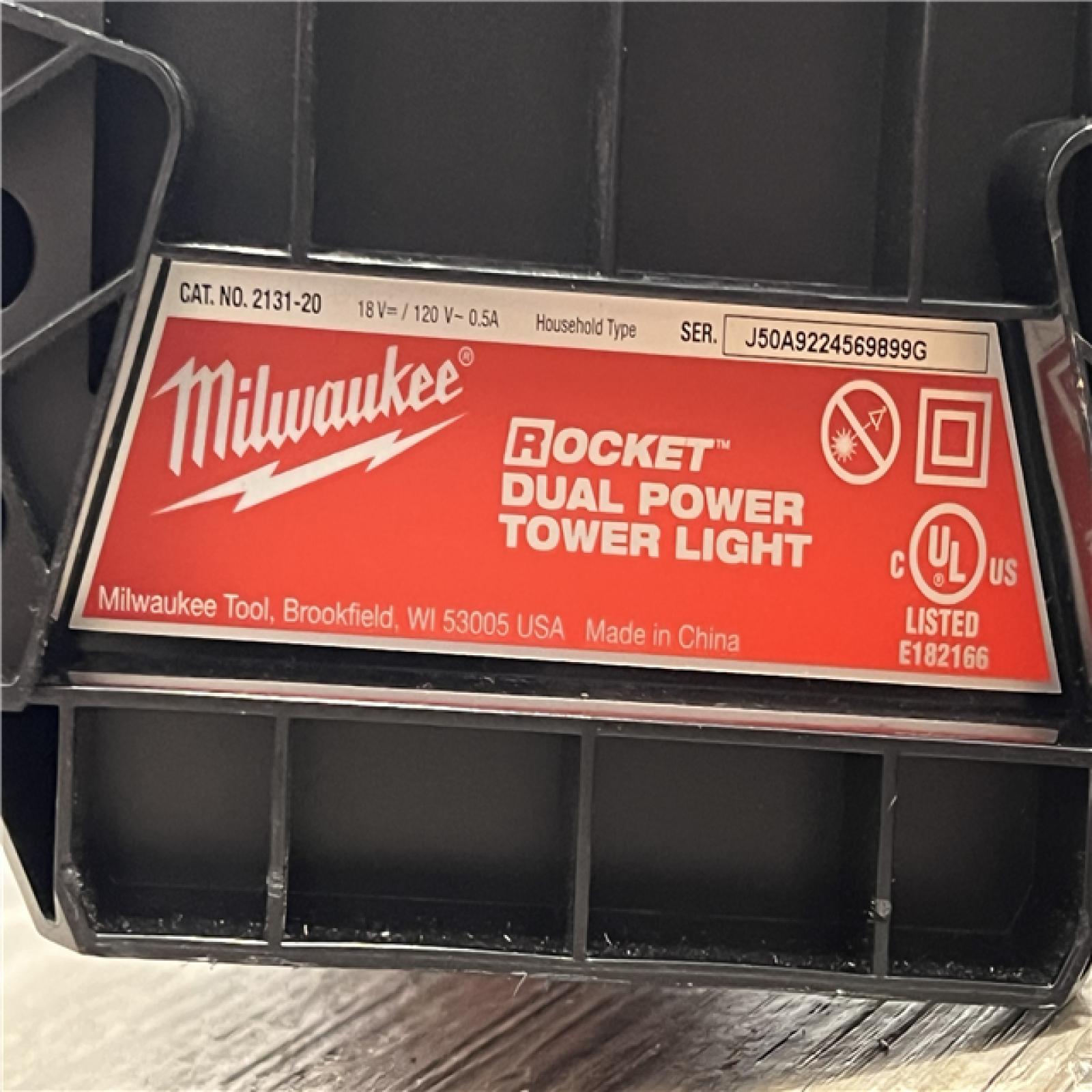 AS-IS Milwaukee M18 18V Cordless Rocket Dual Power Tower Light (Tool Only)