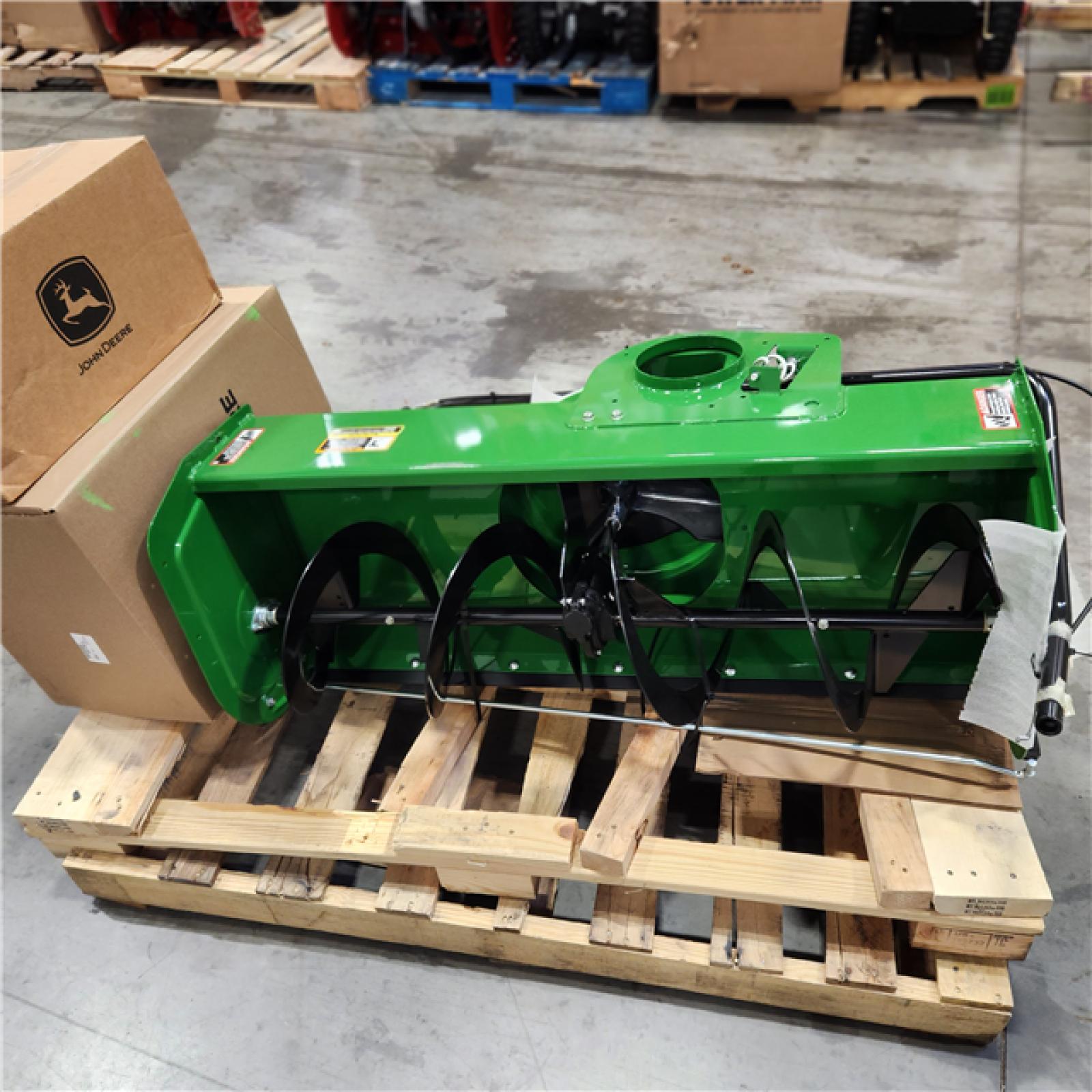 Dallas Location - As-Is John Deere 44 in. Two-Stage Snow Blower Attachment for 100 Series Tractors-Appears Like New Condition