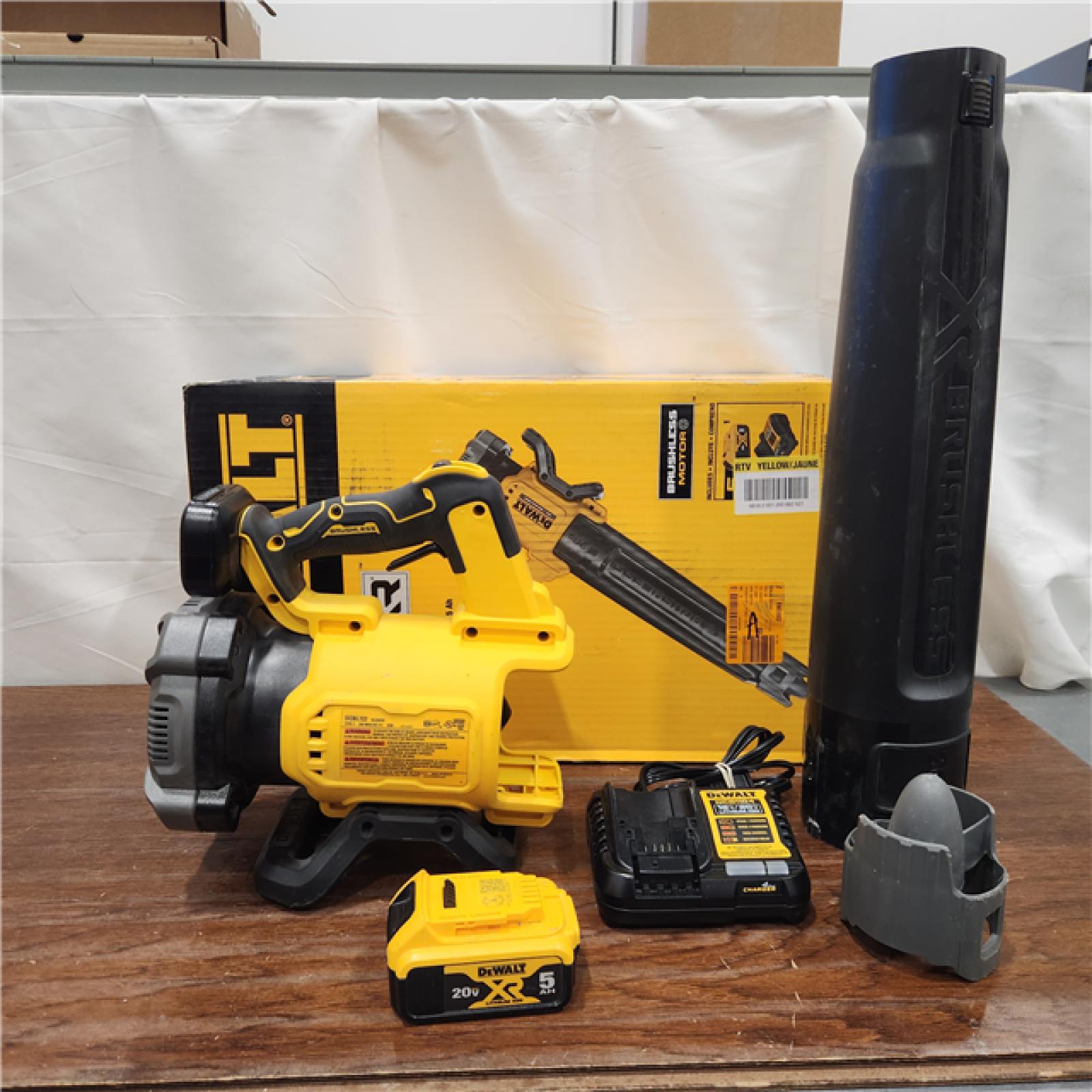 AS-IS DeWalt Brushless Cordless Battery Powered Handheld Leaf Blower KIT