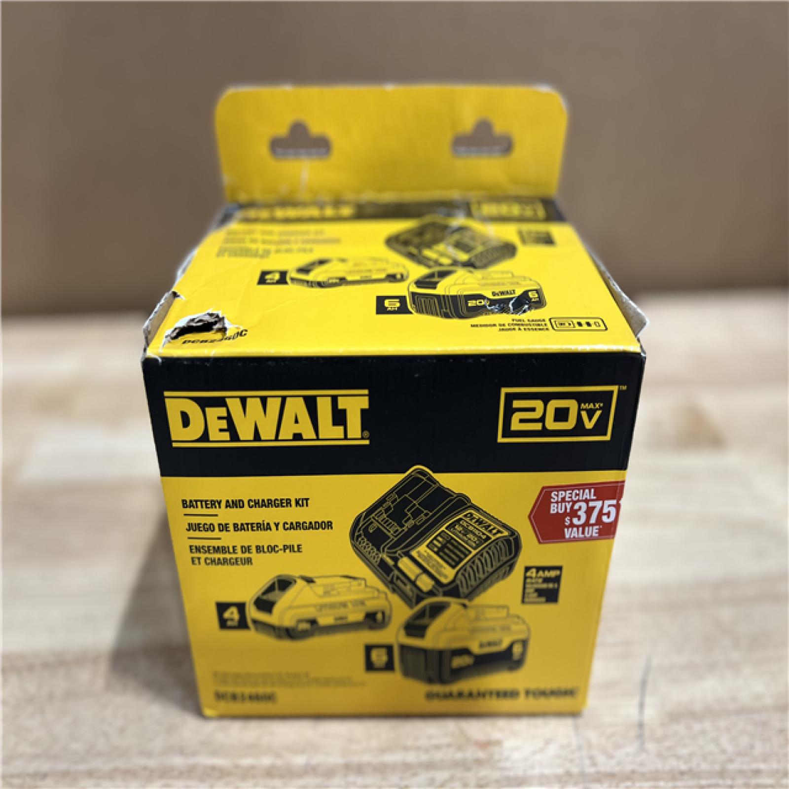 NEW! - DEWALT 20V MAX Lithium-Ion 6.0Ah and 4.0Ah Battery and Charger Starter Kit