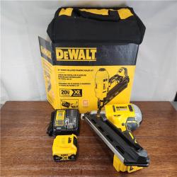 AS-IS DeWalt 20V MAX Brushless Cordless 2-Speed 30° Paper Collated Framing Nailer Kit