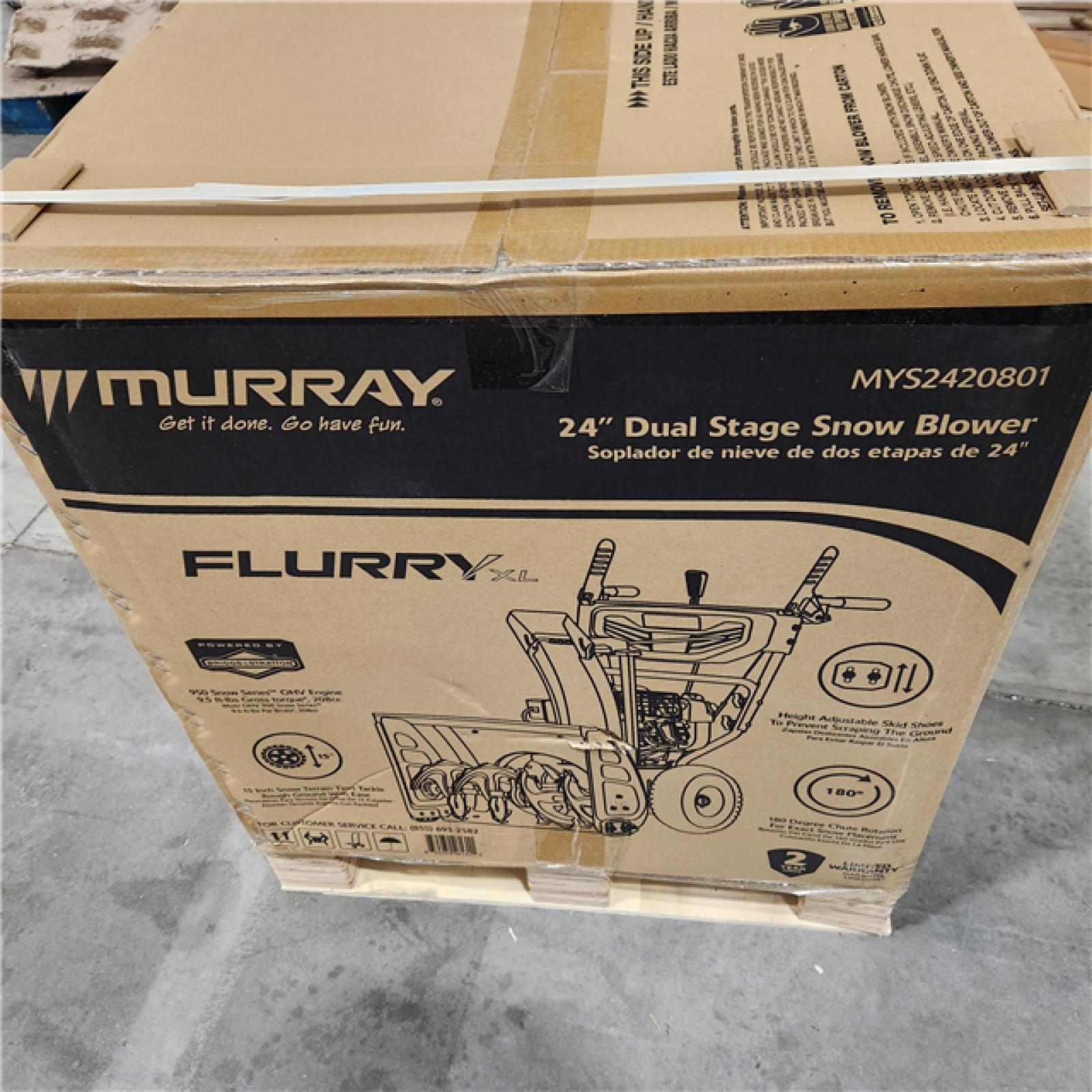 Dallas Location - NEW- Murray Flurry XL 24 in. 208 CC Self Propelled 2-Stage Gas Snow Blower