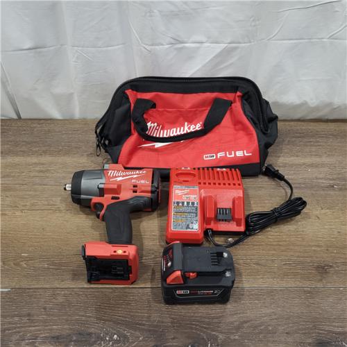 AS-IS Milwaukee 2967-21B M18 FUEL 1/2 High Torque Impact Wrench W/ Friction Ring 5.0Ah Kit