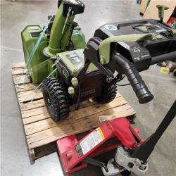 Dallas Location - As-Is Green Machine 62V 24 in.Snow Blower with (2) 8.0 Ah Batteries and Dual-Port Charger