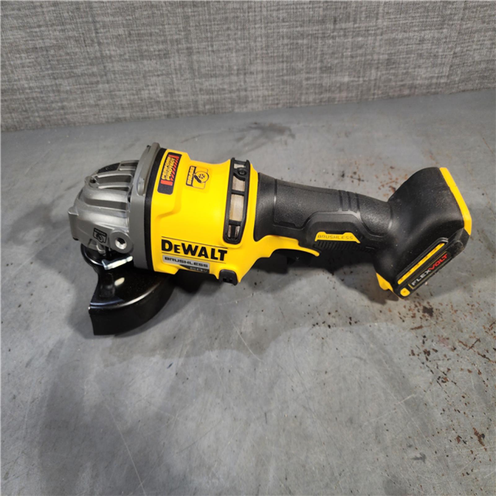 HOUSTON LOCATION - AS-IS DEWALT FLEXVOLT 60V MAX Cordless Brushless 4.5 in. to 6 in. Small Angle Grinder with Kickback Brake (Tool Only)