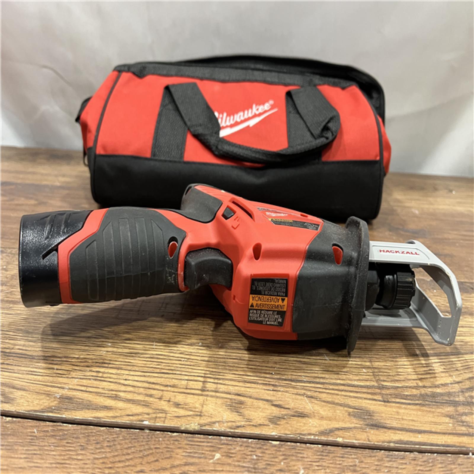 AS IS Milwaukee 2420-21 - M12 Fuel Hackzall 1/2  12V 1.5Ah Cordless Straight Handle Reciprocating Saw Kit