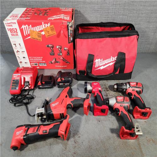 HOUSTON LOCATION - AS-IS (APPEARS LIKE NEW) M18 18V Lithium-Ion Cordless Combo Kit (5-Tool) with (2) Batteries, Charger and Tool Bag