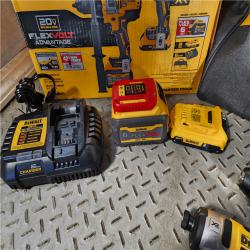 HOUSTON LOCATION - AS-IS (APPEARS LIKE NEW) 20V MAX Cordless Brushless Hammer Drill/Driver 2 Tool Combo Kit with FLEXVOLT ADVANTAGE