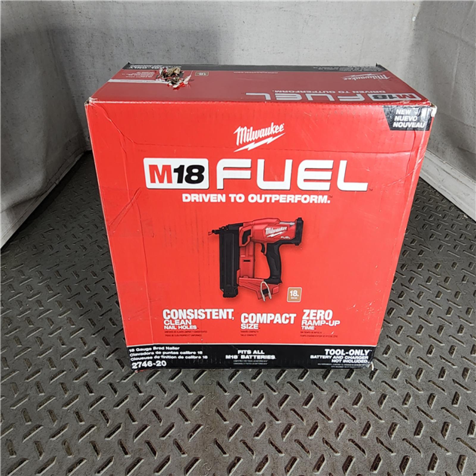 HOUSTON LOCATION - AS-IS Milwaukee M18 Fuel 18V Brushless 18-Gauge Brad Nailer 2746-20 (Bare Tool)