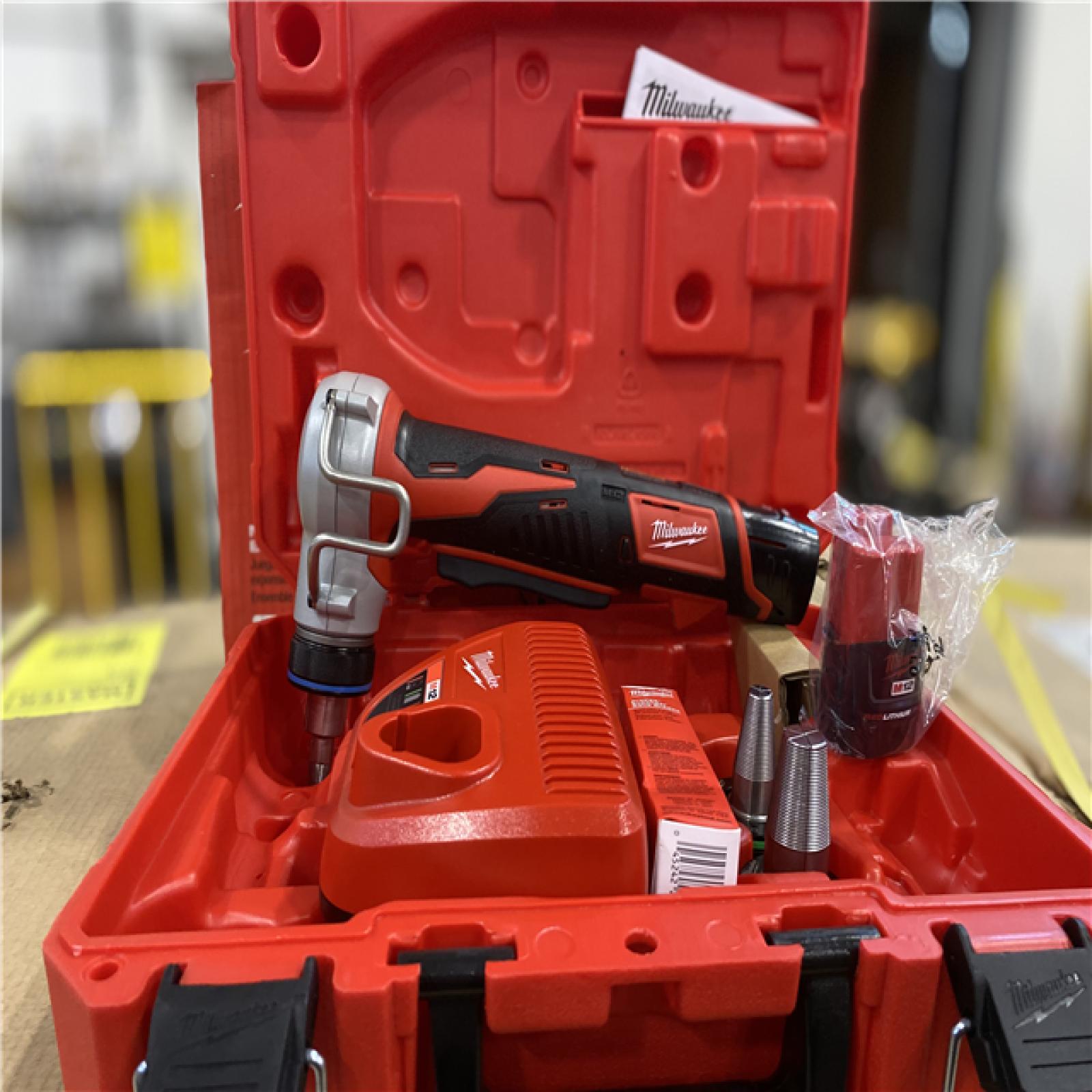 NEW! - Milwaukee M12 12-Volt Lithium-Ion Cordless ProPEX Expansion Tool Kit with (2) 1.5Ah Batteries, (3) Expansion Heads and Hard Case