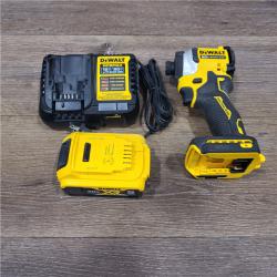 AS-IS ATOMIC 20V MAX Lithium-Ion Cordless 1/4 in. Brushless Impact Driver Kit, 5 Ah Battery, Charger, and Bag