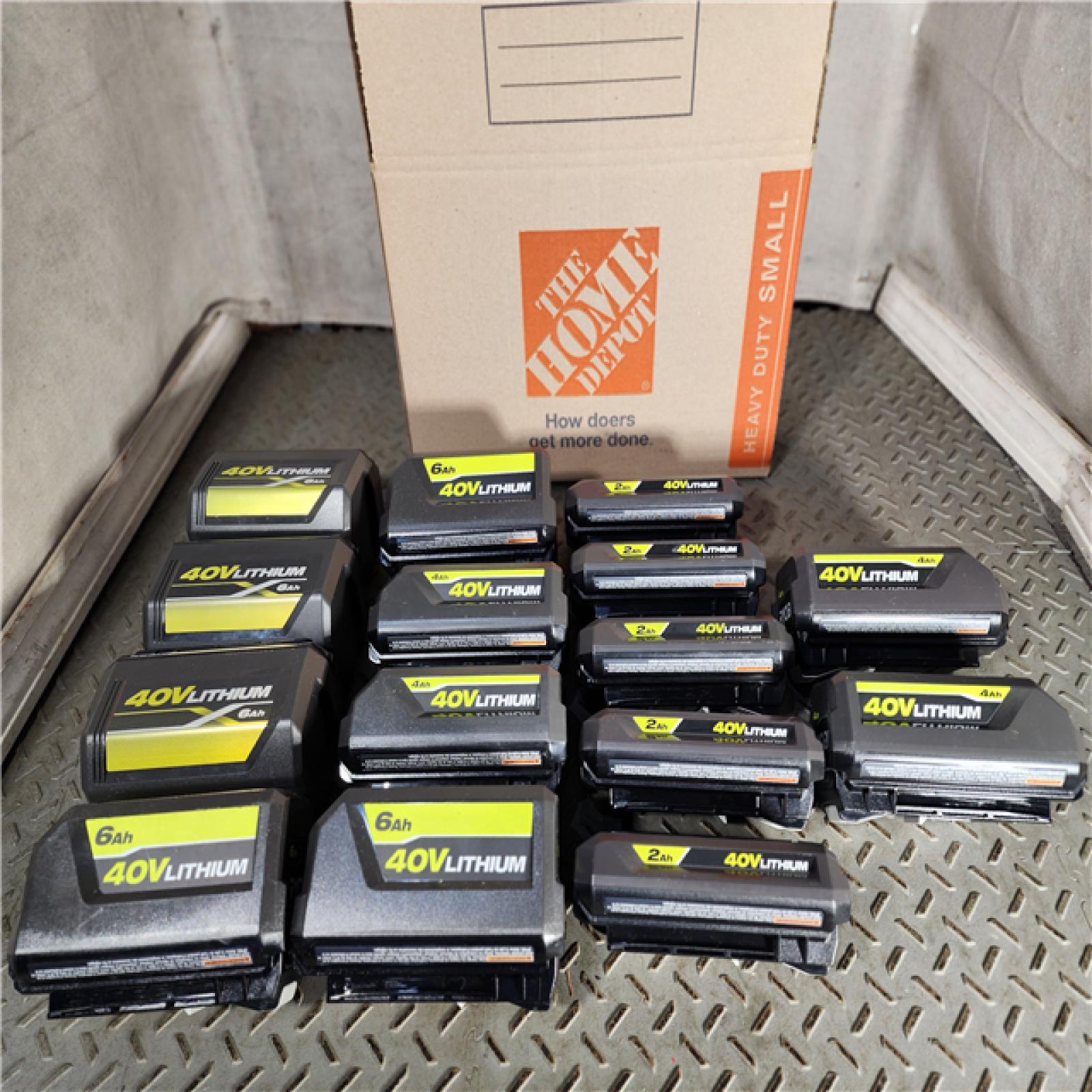 HOUSTON LOCATION - AS-IS RYOBI BATTERY PACK QTY - 15