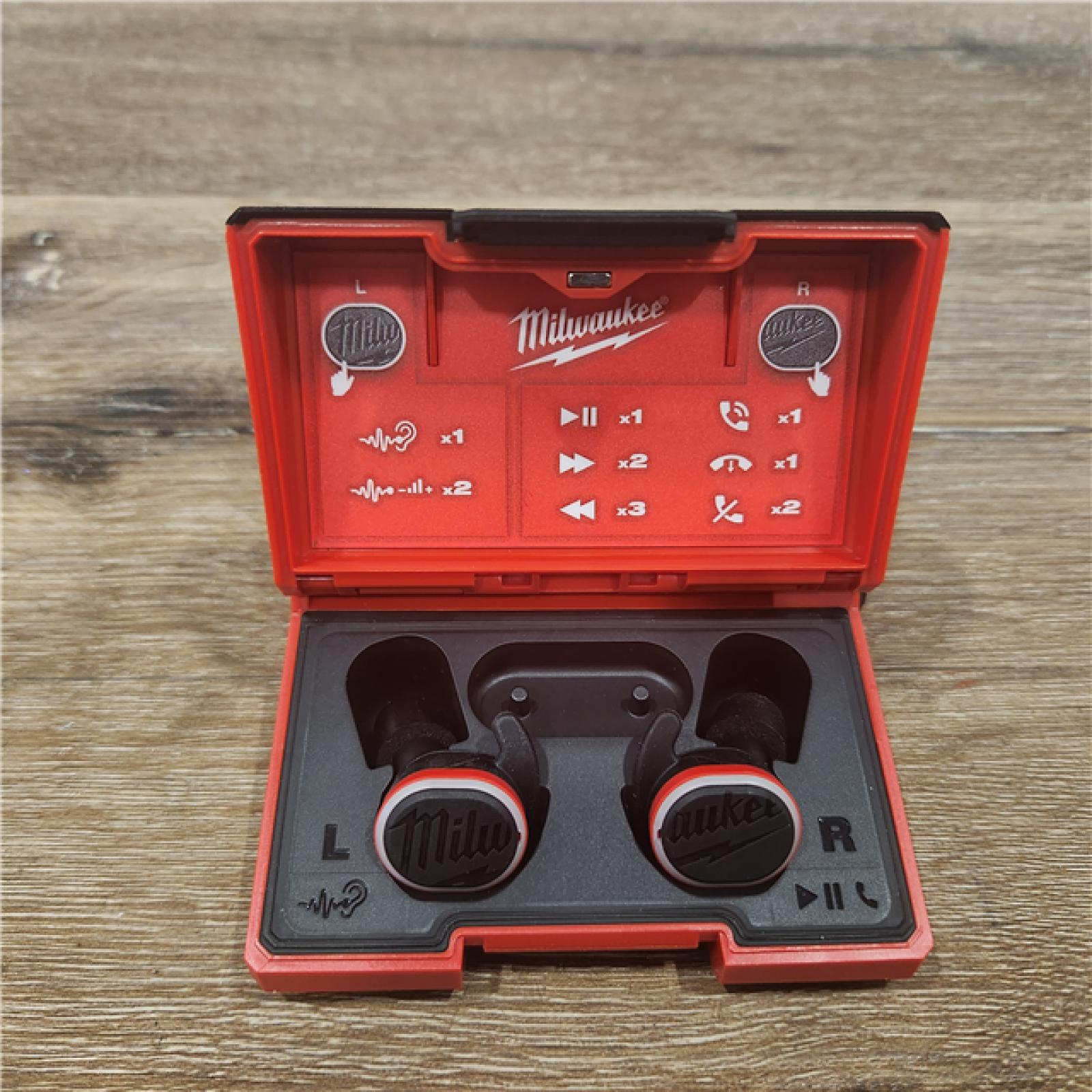 AS-IS Milwaukee Redlithium Bluetooth Ear Plugs/Ear Phones with Mic ...