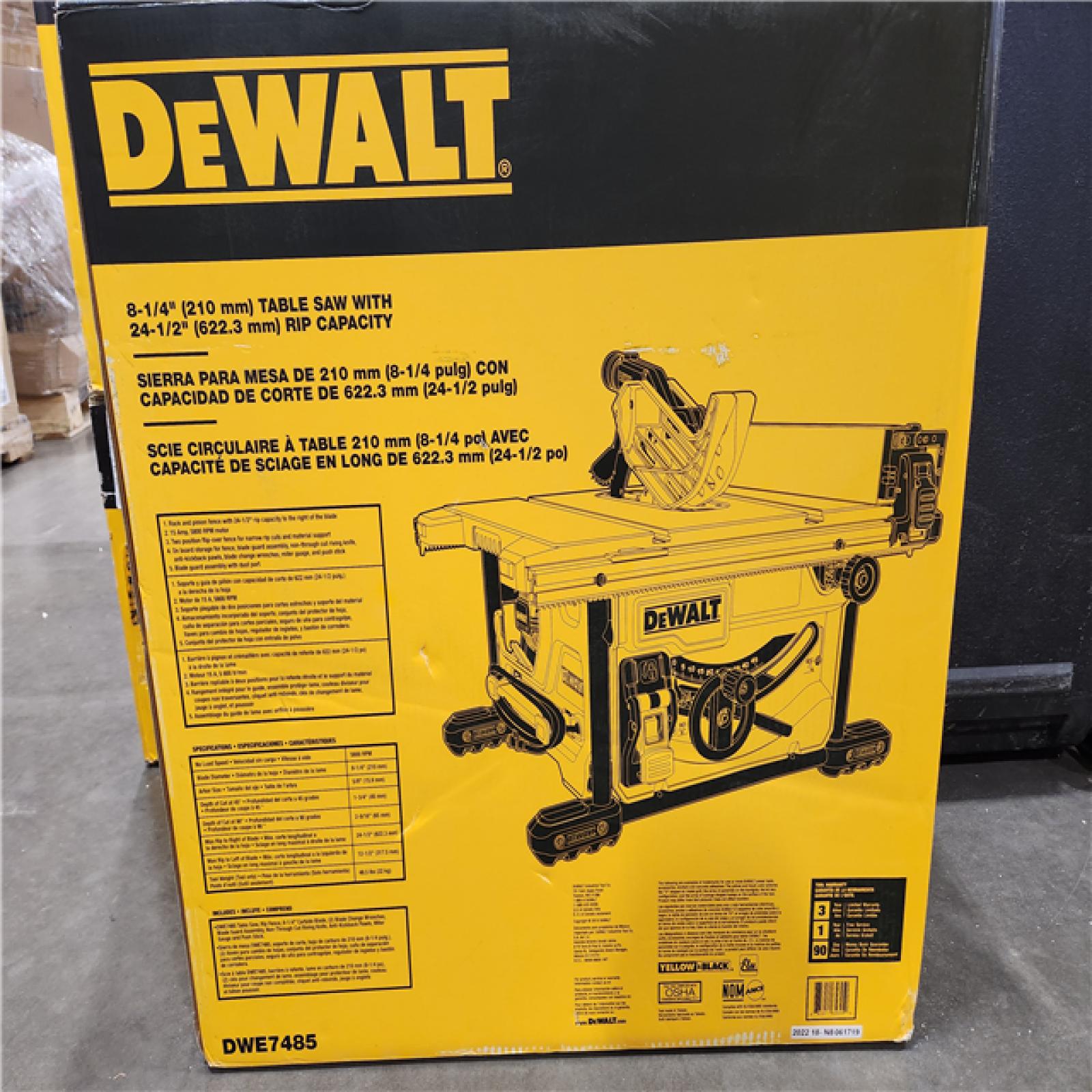 AS-IS DEWALT 15 Amp Corded 8-1/4 in. Compact Portable Jobsite Table Saw