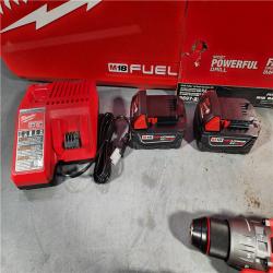 HOUSTON LOCATION - AS-IS (APPEARS LIKE NEW) Milwaukee M18 FUEL 18V Lithium-Ion Brushless Cordless Hammer Drill and Impact Driver Combo Kit (2-Tool) with 2 Batteries