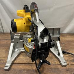 AS IS  DEWALT 15 Amp Corded 10 in. Compound Single Bevel Miter Saw