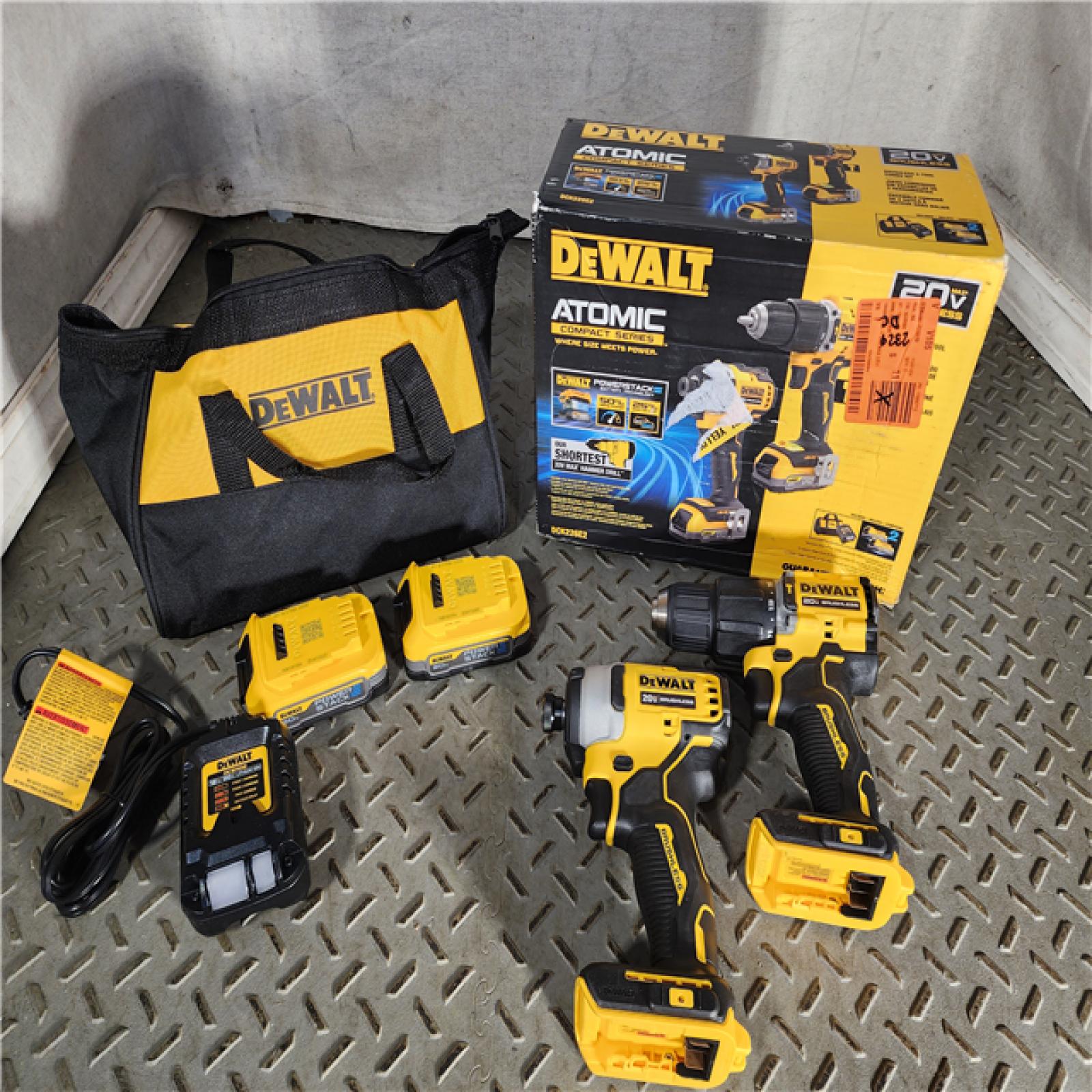 HOUSTON LOCATION - AS-IS (APPEARS LIKE NEW) 20V MAX Lithium-Ion Cordless 2-Tool Combo Kit with (2) POWERSTACK 1.7Ah Batteries and Charger