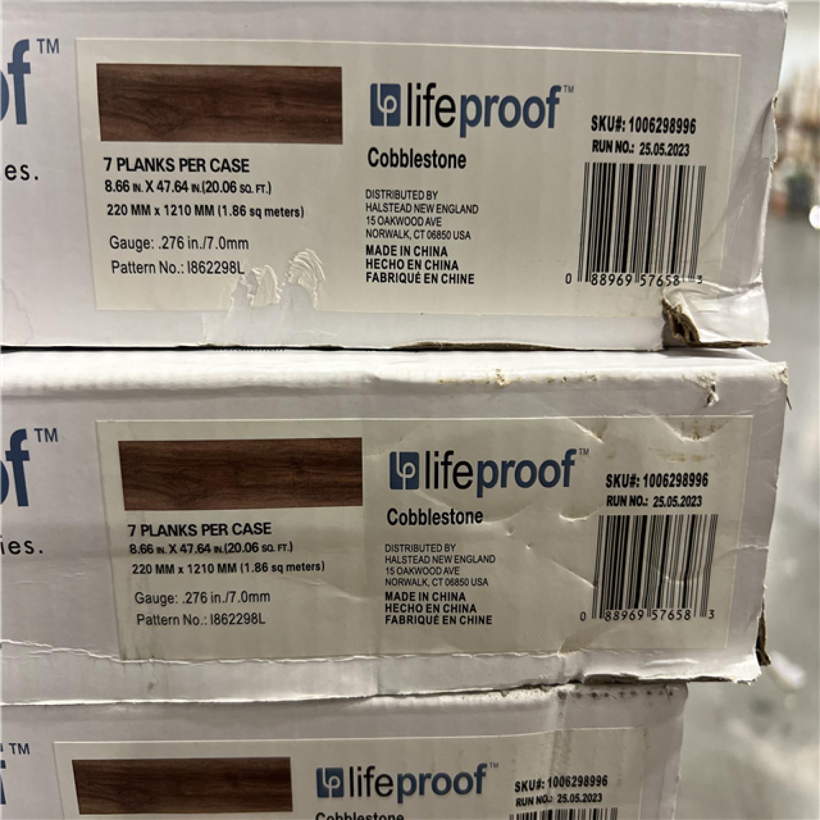 DALLAS LOCATION - Lifeproof Cobblestone 12 MIL x 8.7 in. W x 48 in. L Click Lock Waterproof Luxury Vinyl Plank Flooring - (42 UNITS)