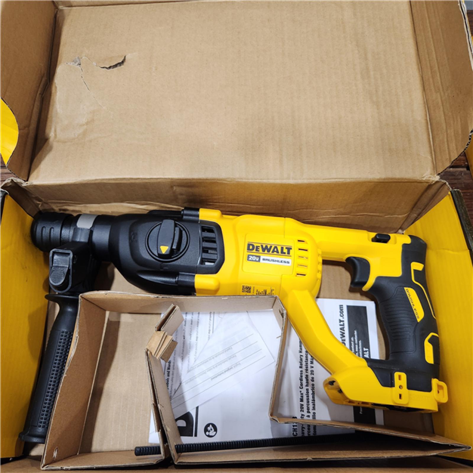 AS-IS 20V MAX Cordless Brushless 1 in. SDS Plus D-Handle Concrete and Masonry Rotary Hammer (Tool Only)