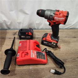 AS-IS Milwaukee 2904-22 Hammer Drill Driver Kit with Batteries  Charger & Tool Case  Red