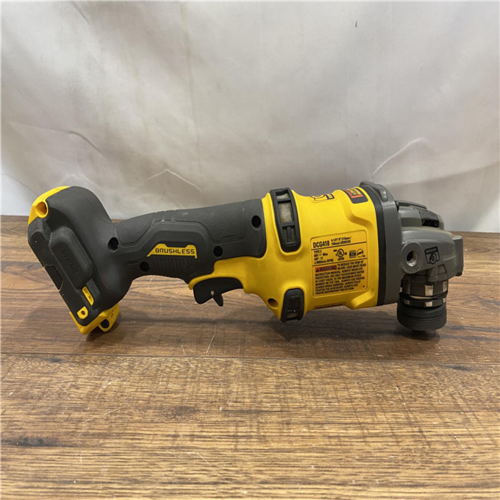 AS-IS FLEXVOLT 60V MAX Cordless Brushless 4.5 in. to 6 in. Small Angle Grinder with Kickback Brake (Tool Only)