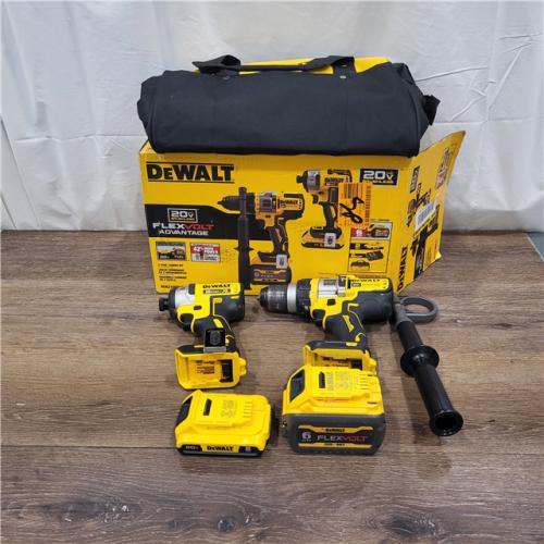 AS-IS 20V MAX Cordless Brushless Hammer Drill/Driver 2 Tool Combo Kit with FLEXVOLT ADVANTAGE