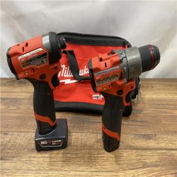 AS IS Milwaukee 3497-22 12V Brushless Hammer Drill and Impact Driver Combo Kit