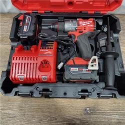 AS-IS Milwaukee 2904-22 Hammer Drill Driver Kit with Batteries  Charger & Tool Case  Red