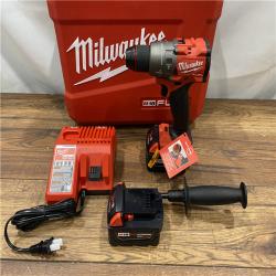 AS IS Milwaukee 2904-22 Hammer Drill Driver Kit with Batteries  Charger & Tool Case  Red