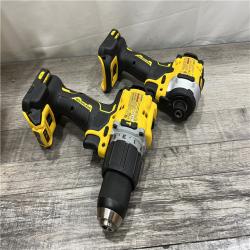 AS-IS DEWALT 20V MAX XR Hammer Drill and ATOMIC Impact Driver 2 Tool Cordless Combo Kit with (2) 4.0Ah Batteries, Charger, and Bag