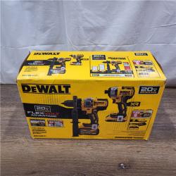 AS-IS DEWALT 20V MAX Cordless Brushless Hammer Drill/Driver 2 Tool Combo Kit with FLEXVOLT ADVANTAGE