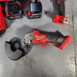 HOUSTON LOCATION - AS-IS (APPEARS LIKE NEW) M18 FUEL 18V Lithium-Ion Brushless Cordless Grinder & 3/8 in. Impact Wrench Combo Kit (2-Tool) W/ Two 5Ah Batteries