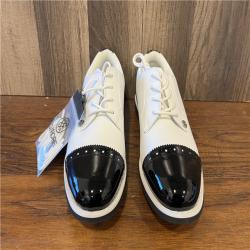 NEW! GEFORE Womens Cap Toe Gallivanter - White/Black - SZ 6.5