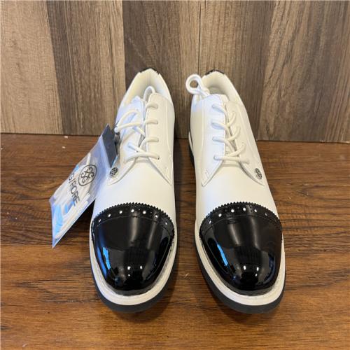 NEW! GEFORE Womens Cap Toe Gallivanter - White/Black - SZ 6.5