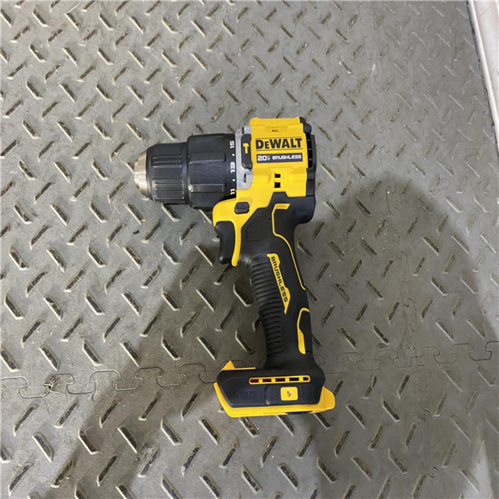 Houston location AS-IS DEWALT ATOMIC 20-Volt Lithium-Ion Cordless 1/2 in. Compact Hammer Drill with 3.0Ah Battery, Charger and Bag