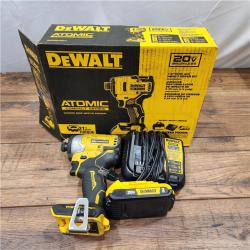 AS-IS DEWALT ATOMIC 20V MAX* Brushless Cordless Compact 1/4 in. Impact Driver Kit